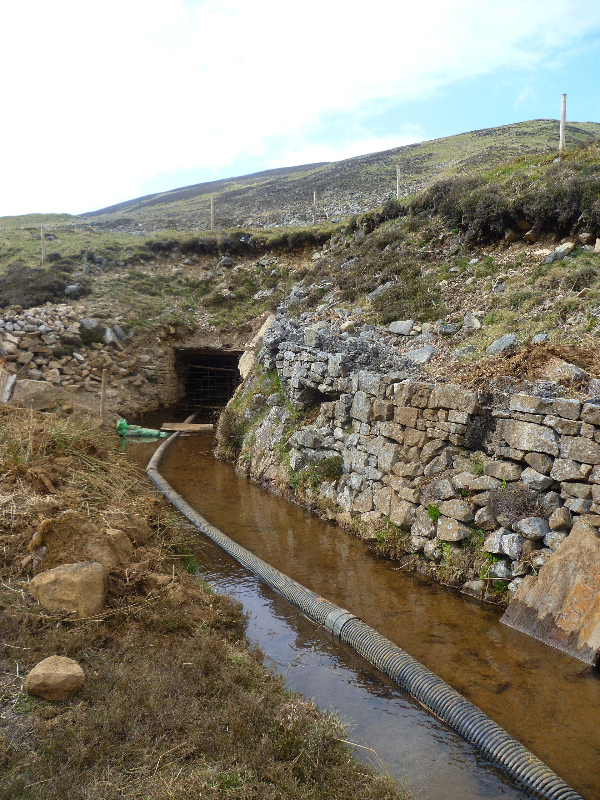An old shaft at Carrock Mine in Grainsgill, on the flank of Carrock Fell.