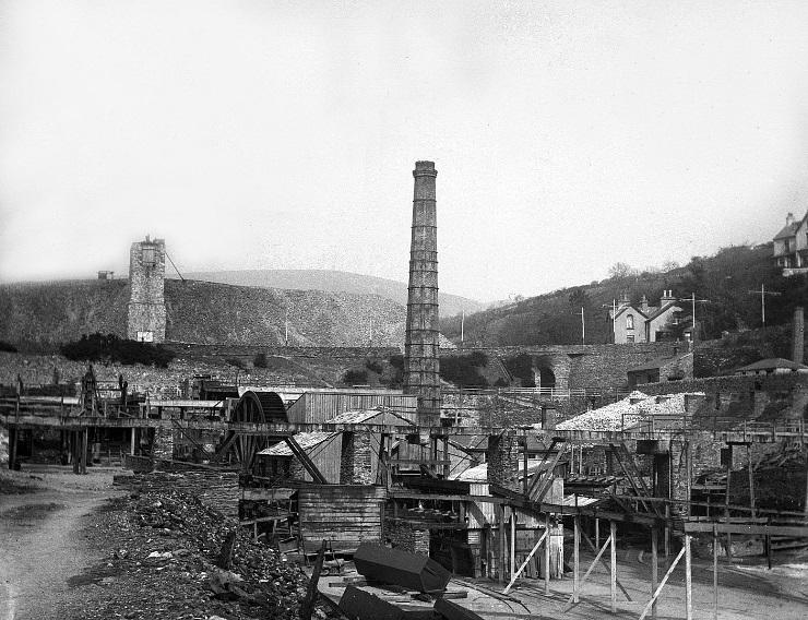 The 1848 washing floors at Great Laxey Mine, where ore was separated from waste rock.